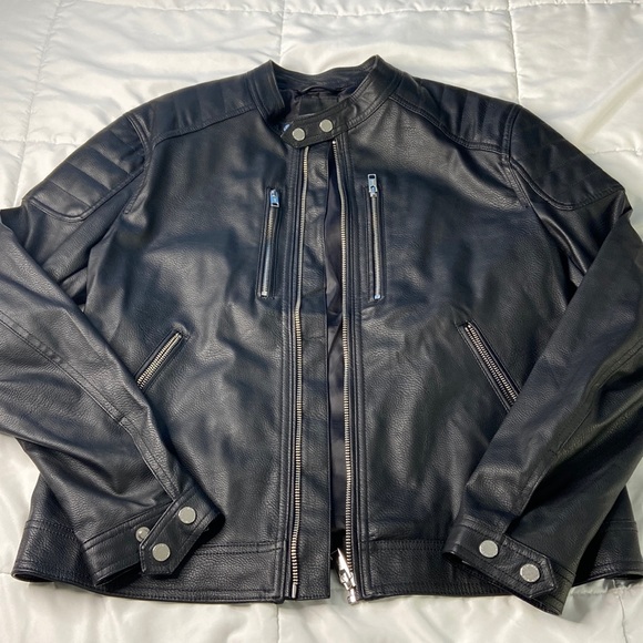 H&M Jackets & Coats New Mens Faux Leather Jacket Poshmark